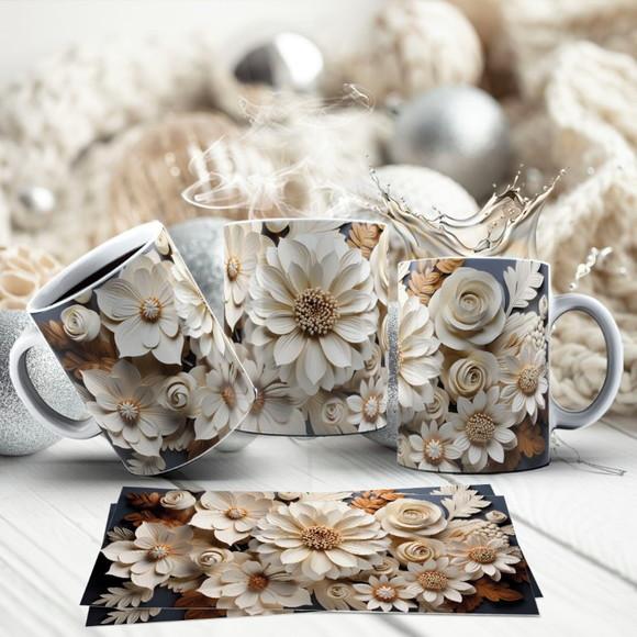 Caneca Denho Floral
