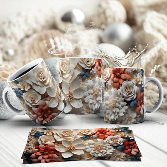 Caneca Denho Floral