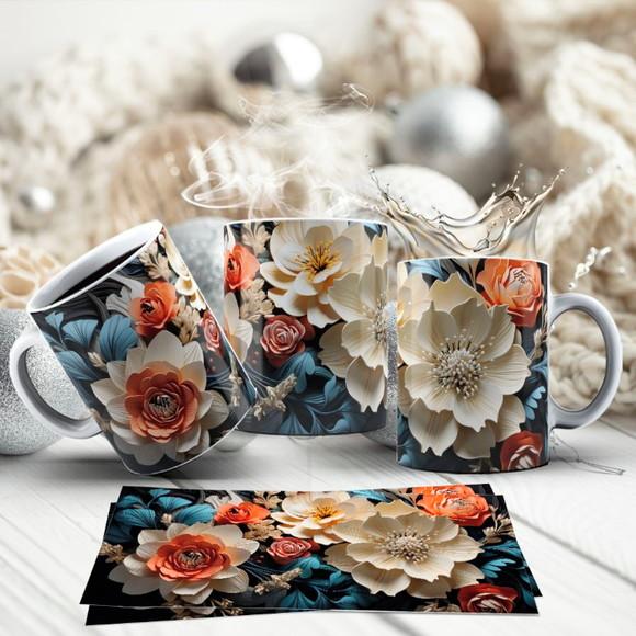 Caneca Floral em Porcelana ? Delicadeza e Estilo