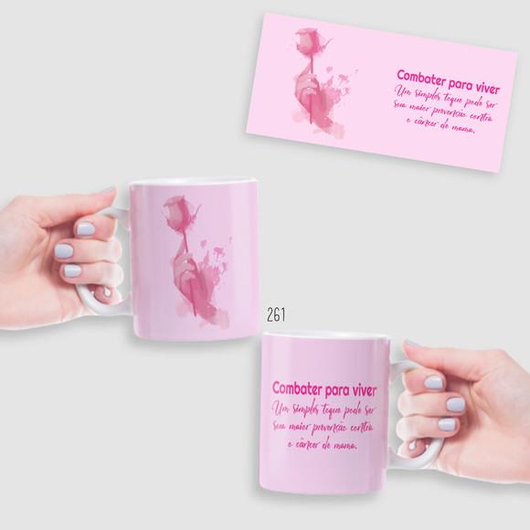 Caneca Outubro Rosa: Amor e Prevenção Todos os Dias