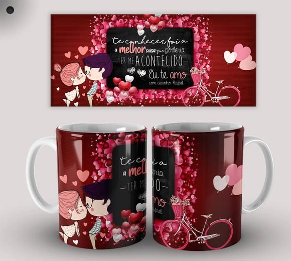 Caneca Porcelana Dia dos Namorados Amor