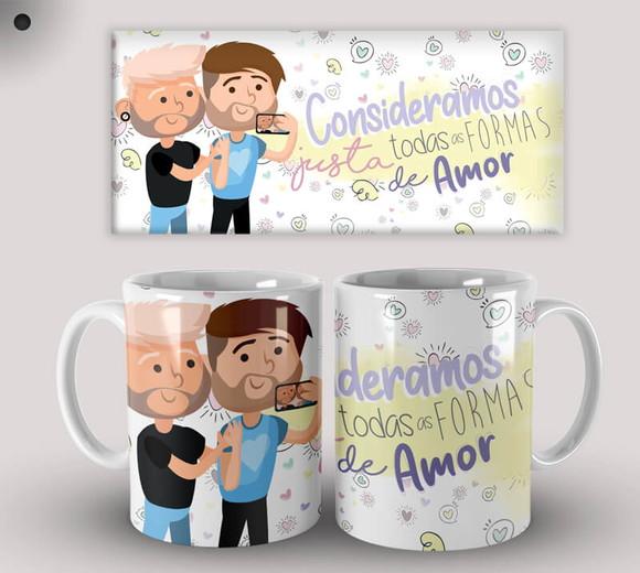 Caneca Porcelana Dia dos Namorados Paixão