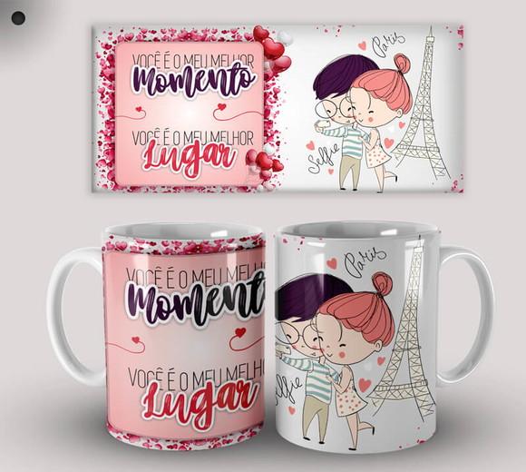Caneca Porcelana Dia dos Namorados Paixão