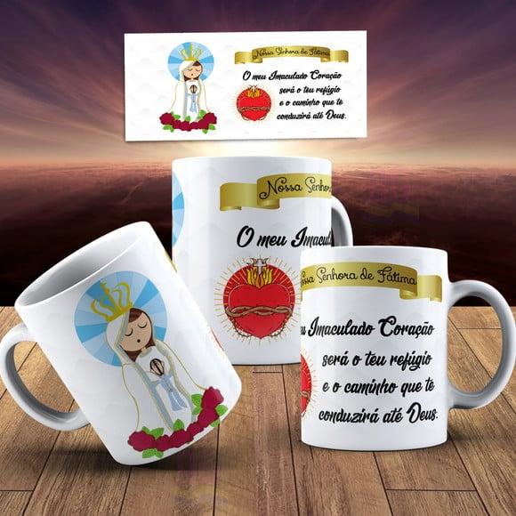 Caneca Religiosa Nossa Senhora de Fátima