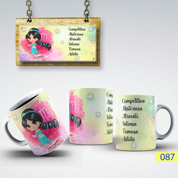 Caneca Signo Princesas- Porcelana Presente Criativo