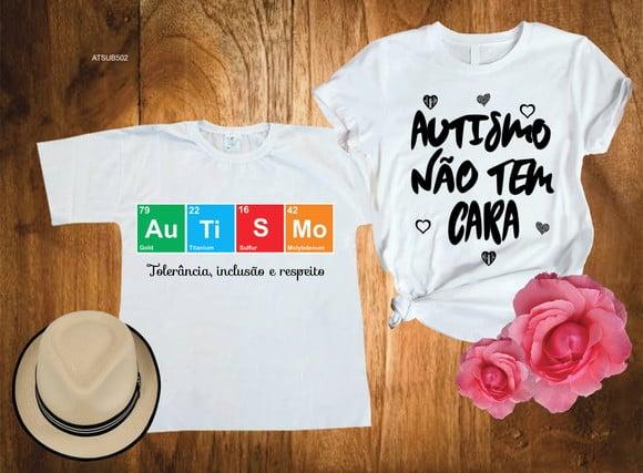 Kit 2 Camiseta Autismo ? Todos Diferentes, Todos Especiais