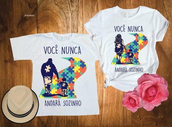 Kit 2 Camiseta Autismo ? Todos Diferentes, Todos Especiais