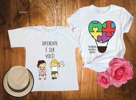 Kit 2 Camiseta Autismo Diferente É Ser Você-rs Estampaia