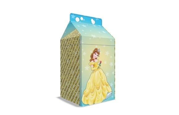Kit 20 Caixa Bela e Fera Caixa Milk Personalizada