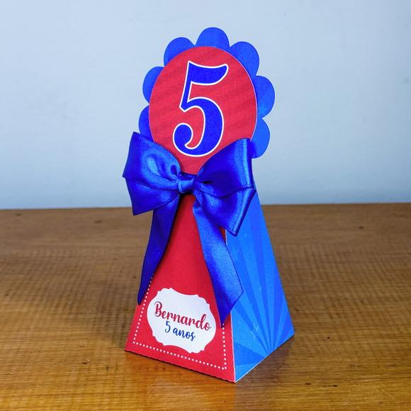 Kit 20 Caixas Vermelho e Azul Personalizada (pegue e Monte)