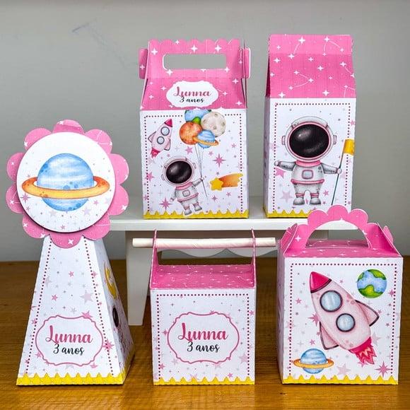 Kit 30 Caixas Astronalta Personalizada (pegue e Monte)