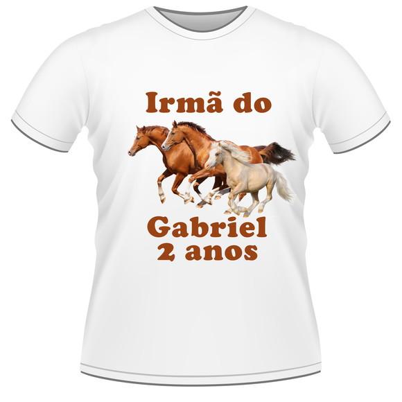 Kit 4 Camisetas Camisa Cavalos Personalizada