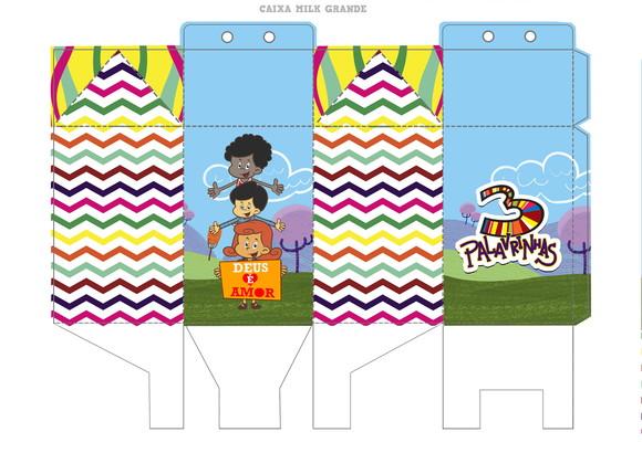 Kit 40 Caixa 3 Palavrinhas Caixa Milk Personalizada