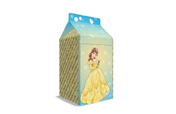 Kit 40 Caixa Bela e Fera Caixa Milk Personalizada