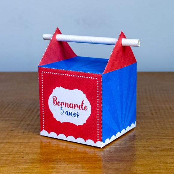 Kit 40 Caixas Vermelho e Azul Personalizada (pegue e Monte)