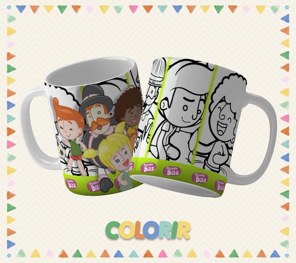 Kit 5 Canecas Dia das Crianças ? Presente Criativo -colori