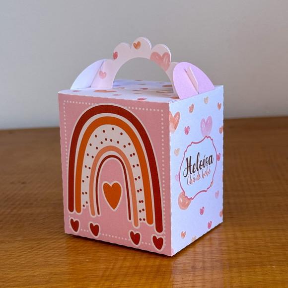 Kit 50 Caixas Arco Iris Personalizada (pegue e Monte)