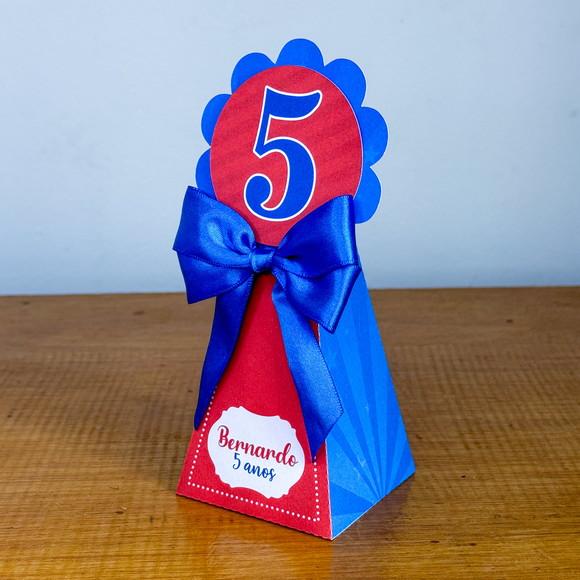 Kit 50 Caixas Vermelho e Azul Personalizada (pegue e Monte)