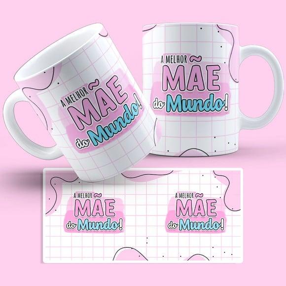 Kit com Duas Caneca Dia das Mães Presente Mãe