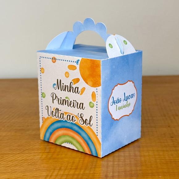 Kit Festa 50 Caixa Aniversário Volta ao Sol Personalizada