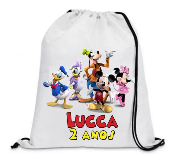 Mochila Saco Sacochila Mickey Lembrancinha