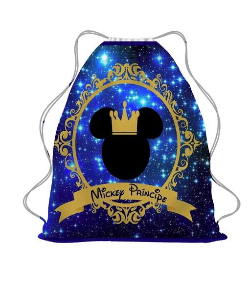 Mochila Saco Sacochila Mickey Realeza Personalizada