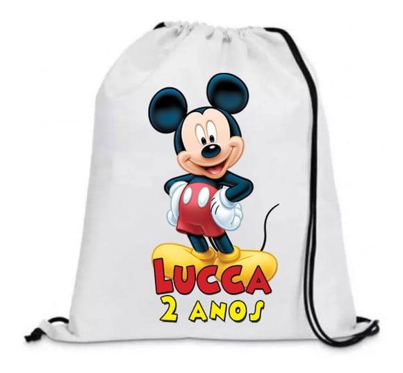 Mochila Saco Sacochila Mickey Lembrancinha