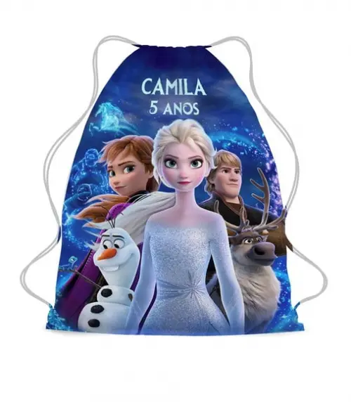 20 Bolsinha Sacochila Mochilinha Frozen - Mochila Frozen
