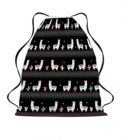 50 Bolsinha Sacochila Mochila Lhama - Lembrancinha Lhama
