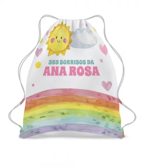 50 Lembrancinha Mochila Saco Personalizada 365 Sorrisos
