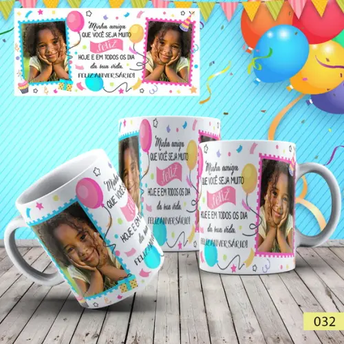 Caneca de Porcelana Personalizada Anivesário