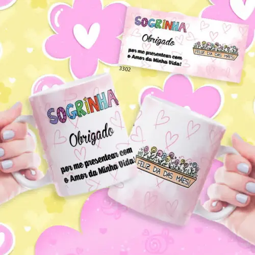 Caneca de Porcelana Personalizada Dia das Mãe