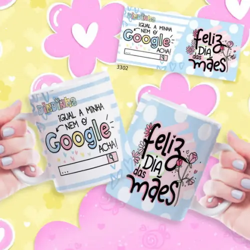 Caneca de Porcelana Personalizada Presente Dia das Mães