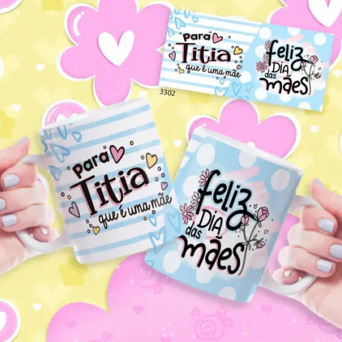 Caneca de Porcelana Personalizada Presente Dia das Mães