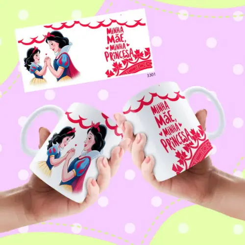 Caneca Personalizada Dia das Mães - Princeas