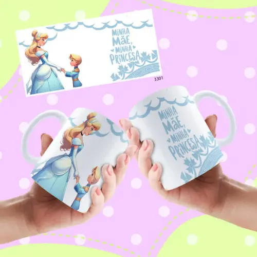 Caneca Personalizada Dia das Mães - Princeas