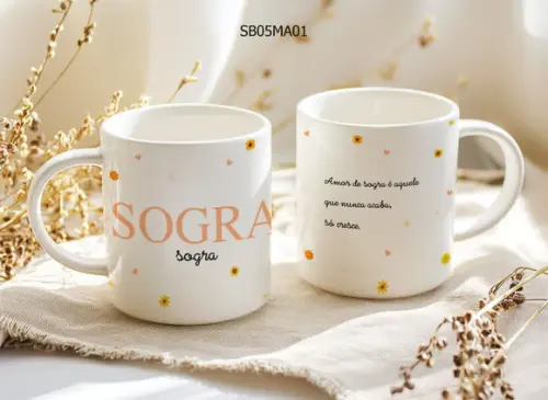 Dia das Mãe Caneca de Porcelana - Presente Criativo