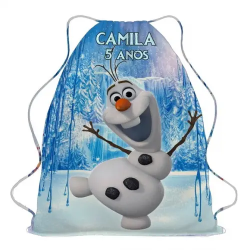 25 Bolsinha Sacochila Mochilinha Frozen - Mochila Frozen