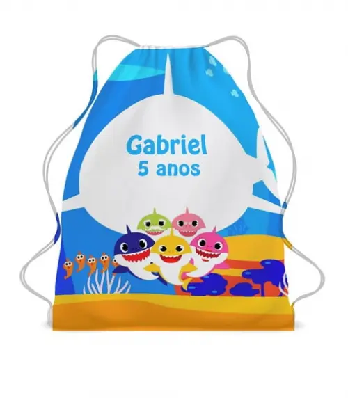 30 Lembrancinha Mochila Personalizada Baby Shark-aniversário