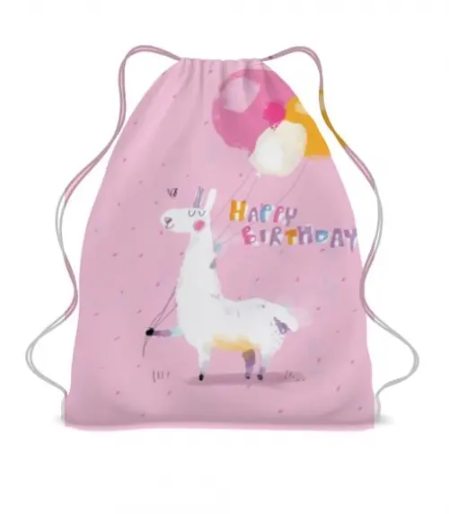 390 Bolsinha Sacochila Mochila Lhama - Lembrancinha Lhama
