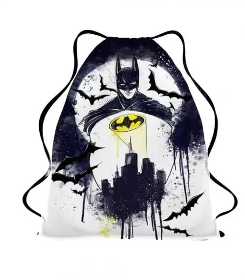 40 Lembrancinha Mochilinha Sacochila Batman-aniversário