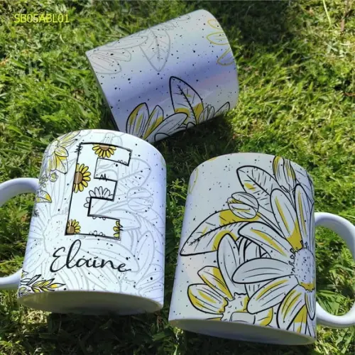 Caneca de Porcelana Alfabeto Personalizada