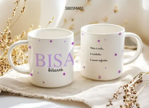 Caneca de Porcelana Presente Dia das Mães com Frase