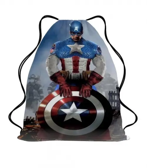 25 Sacochila Mochila Sacolinha Personalizada Capitão América