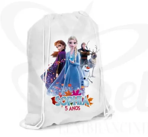 30 Bolsinha Sacochila Mochilinha Frozen - Mochila Frozen