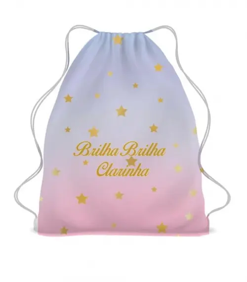 40 Sacochila Mochila Sacolinha Brilha Brilha Estrelinha