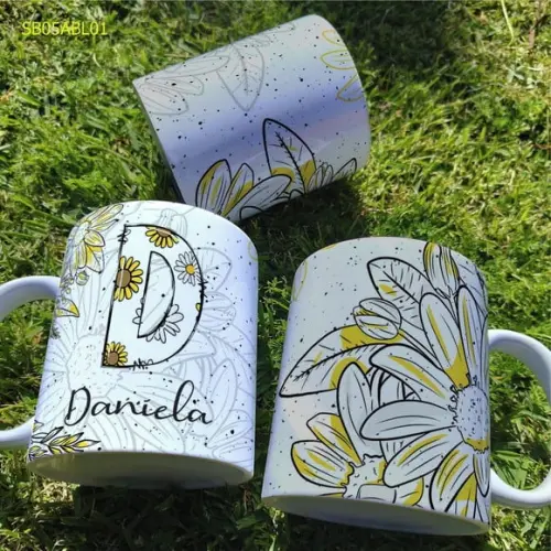 Caneca de Porcelana Alfabeto Personalizada