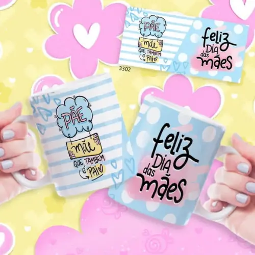 Caneca de Porcelana Personalizada Dia das Mãe Presente