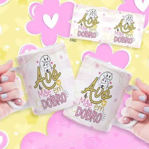 Caneca de Porcelana Personalizada Presente Dia das Mães