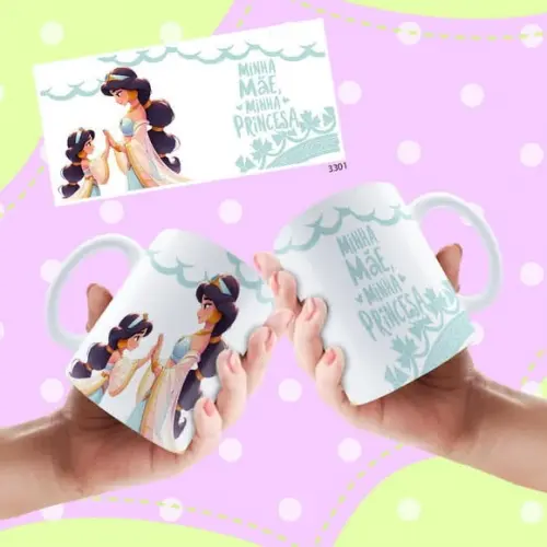 Caneca Personalizada Dia das Mães - Princeas
